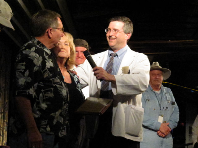 Floyd talking with fans on stage during the Mayberry Cruise.